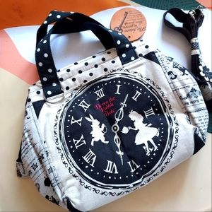 Handmade lovely Alice in Wonderland cotton Handbag new rare